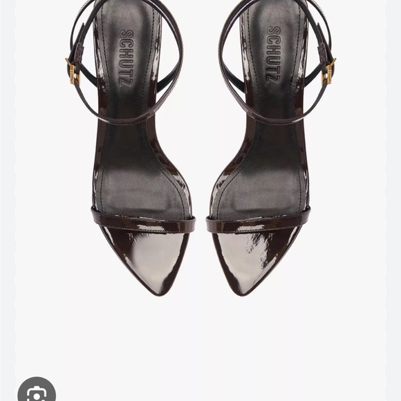 SCHUTZ Glossy Black Heels - Picture 1 of 7